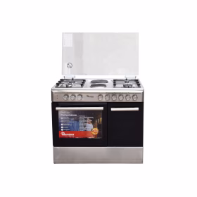 Ramtons 4G+2E Standing Cooker 90×60cm (Inox Silver)