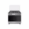 Mika 4G+1E Standing Cooker 90×60cm (Silver & Black)